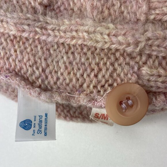 Vtg Mackinnon Scotland 100% Wool Cardigan Sz S M Fisherman Cable Knit Sweater - Picture 5 of 6